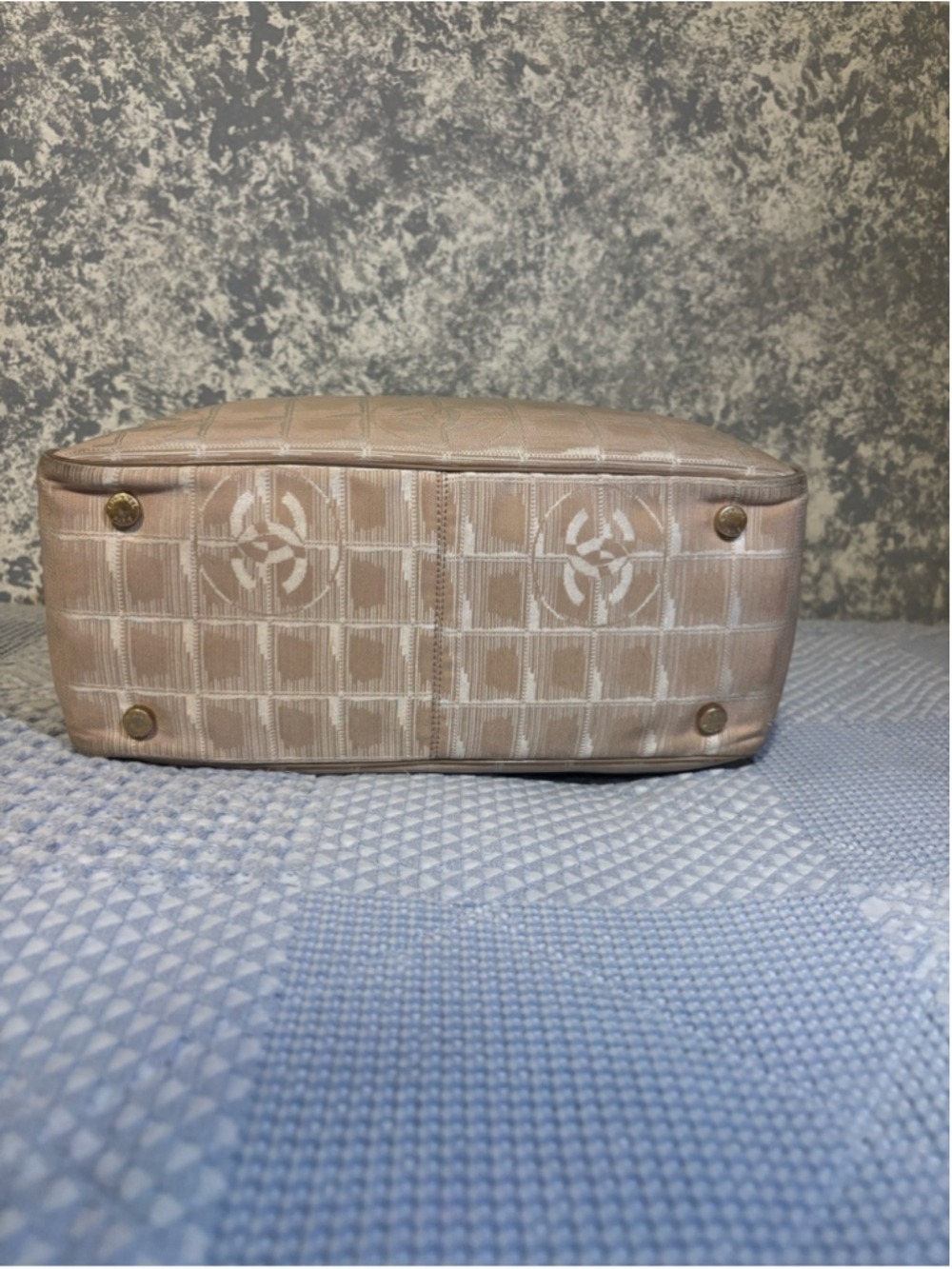 CHANEL Vintage Beige/Taupe Monogrammed Tote Bag - Picture 2 of 11